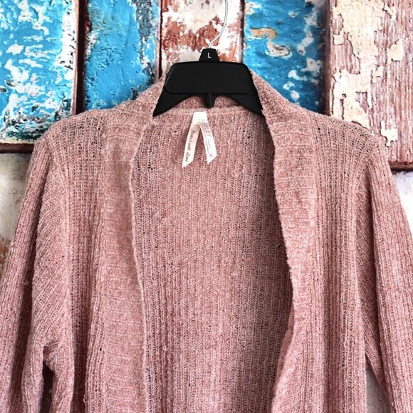 Women's Ashley By 26 International Open Front Cardigan XLARGE Pink PRE-OWNED - Picture 2 of 12